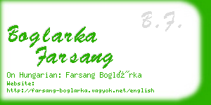 boglarka farsang business card